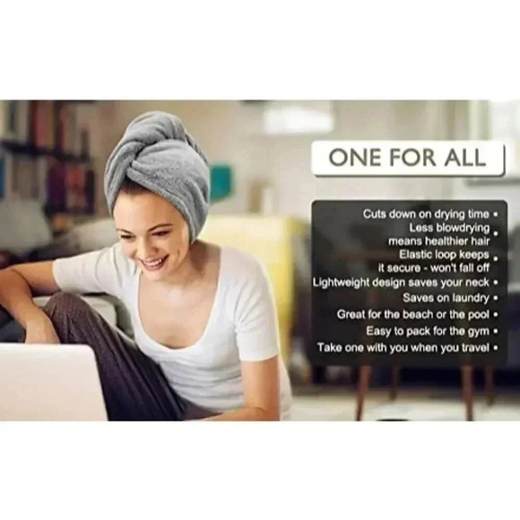 3 Pack Microfiber Hair Towel Wrap BEoffer Super Absorbent Twist Turban for Women - Picture 3 of 6